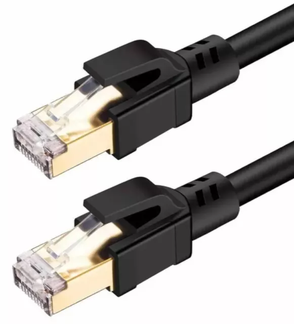 New Ethernet Internet Cable CAT 8 7 6A High Speed LAN Patch Cord 1m-3m AU Seller