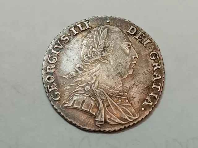 High Grade GREAT BRITAIN 1787 1 Shilling George III Silver