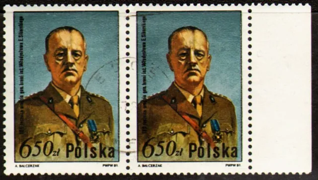 Briefmarken Polen gestempelt 1981 - "100. Geburtstag von Wladislaw Sikorski".