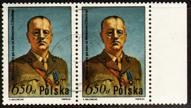 Briefmarken Polen gestempelt 1981 - "100. Geburtstag von Wladislaw Sikorski".