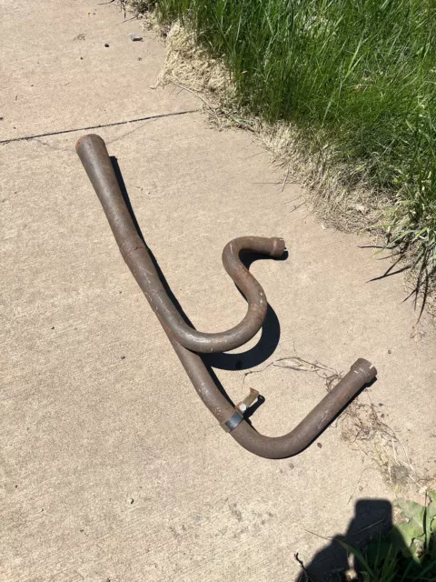 Harley Panhead Thunder Header Exhaust Pipe Muffler Chopper Bobber FL FLH 1965 Harley Panhead Thunder Header Exhaust Pipe Muffler Chopper Bobber FL FLH 1965