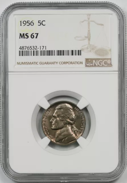 1956 5C NGC MS 67 Jefferson Nickel