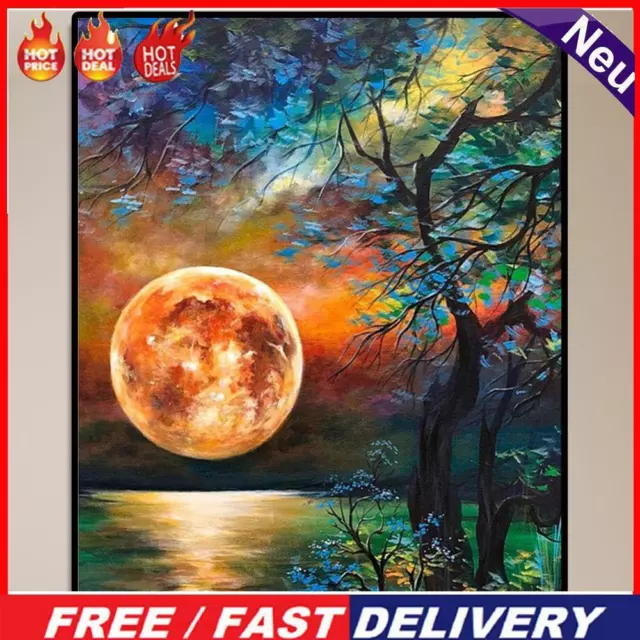 Sea Moonscape Wall Oil Paint By Number Kit Poster Home Canvas Painting Artwork