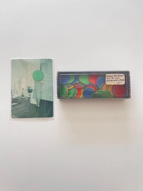 Make your own John Baldessari kit - with photo and box of colored dots Odd Gift Make your own John Baldessari kit - with photo and box of colored dots Odd Gift