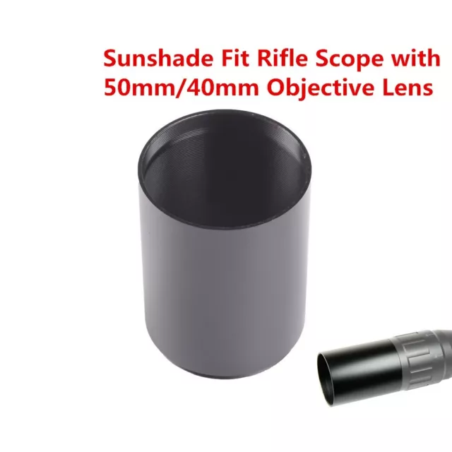 Hunting Alloy Sunshade Tube Shade Fit Rifle Scope with 40mm/50mm