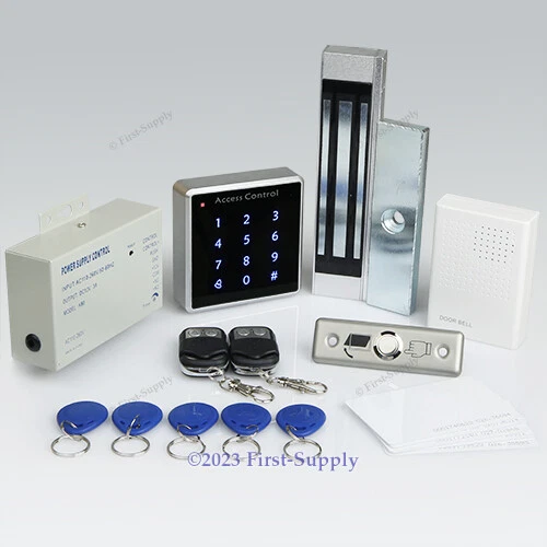 DIY RFID Access Control System Kit+180kg Magnetic Lock+2Remote Controls+Doorbell