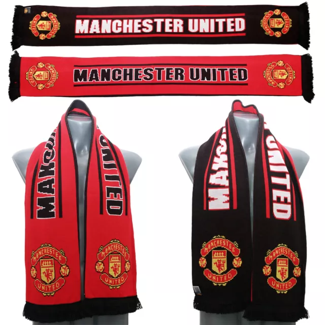 Manchester United FC Scarf Second Half Reversible Design Official Merchandise