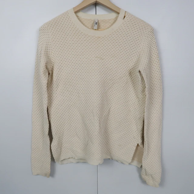 CAMILLA AND MARC Womens Knit Sweater Size S White Crew Neck Jumper