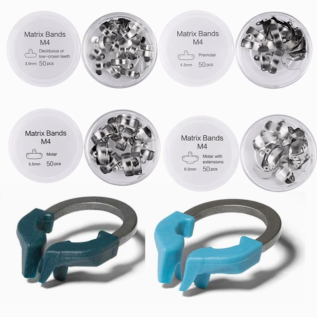 thumbnail image 2 of Dental Matrix Bands Ring Sectional Matrice System | Fits Garrison Palodent V3 | Titanium Ring Stainless Steel Bands 2 of 5