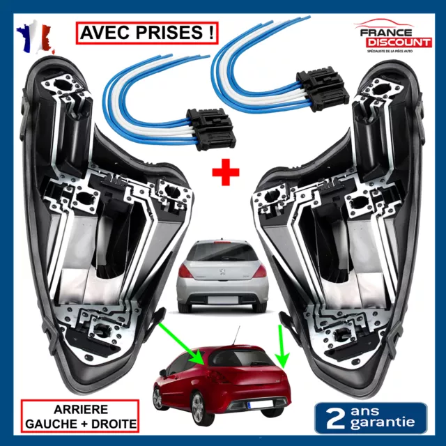 LOT2 Prise Faisceau Feux Arrière pour Peugeot 206 207 307 308 1007 2008  1606248780 - Cdiscount Auto