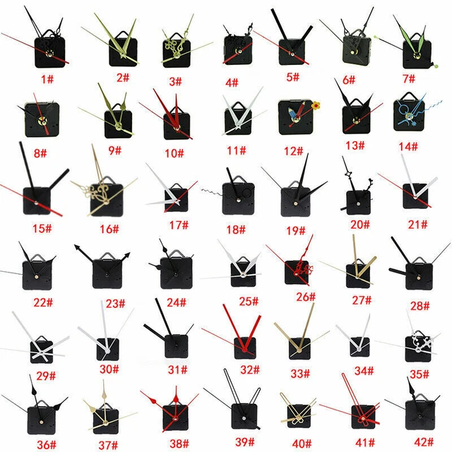 QUARTZ CLOCK MOVEMENT Mechanism Hands Wall Repair Tool Part Silent DIY ...