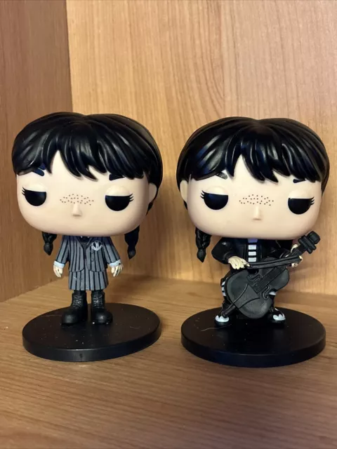 Funko POP! Addams Family 1310 Wednesday Addams with Cello And Common Set New Oob