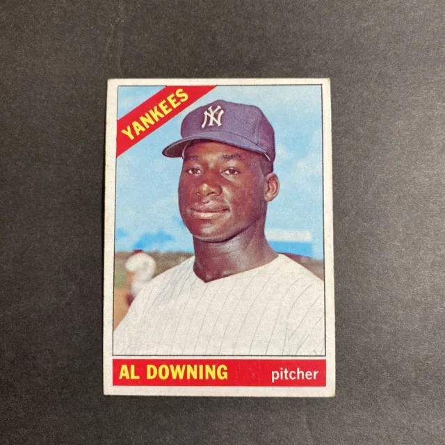 1966 Topps Baseball Card Al Downing New York Yankees Card # 384