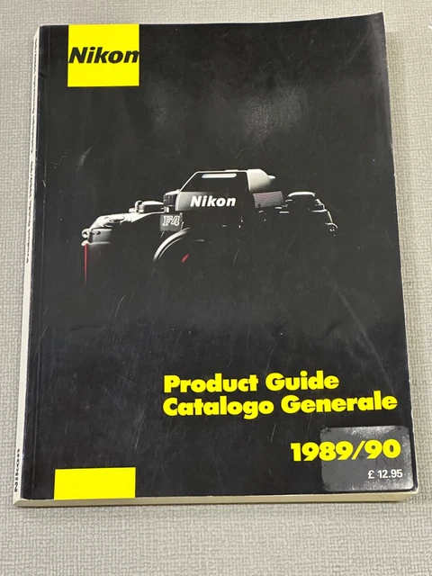 Nikon Sales Guide, 1989-1990, A4 Softback Book, English /Italian Text