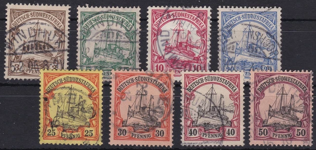 Deutsche Kolonien Briefmarken DSWA Mi-Nr. 11 - 18 gestempelt