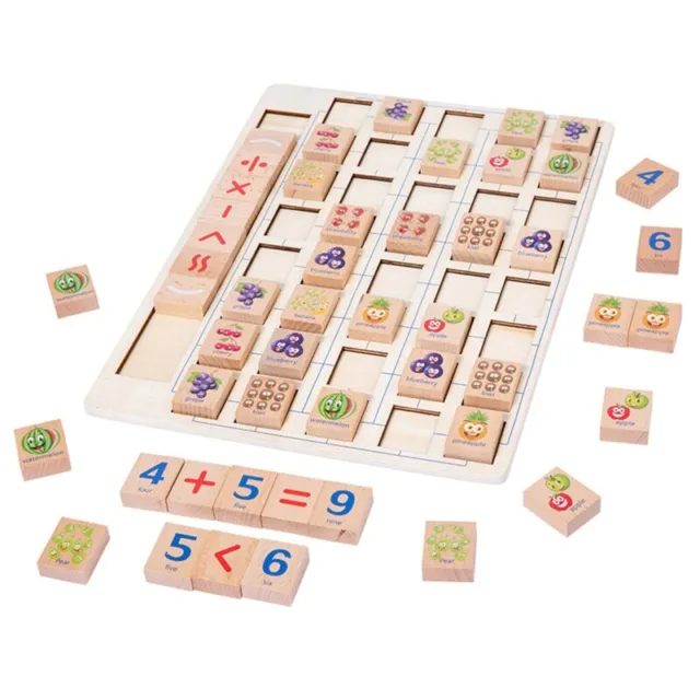 Interactive Tabletop Game Board Math Puzzle Babe Kids Early Educational Playset