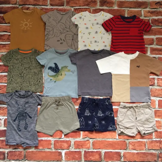 Baby Boys 9-12 Months Clothes Bundle T-shirts Shorts Next TU George Etc