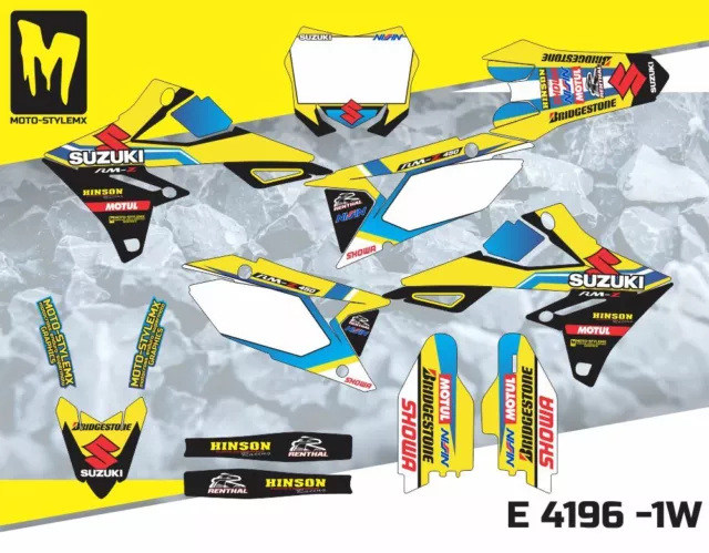 Suzuki RMZ 450 2018 graphics decals kit Moto StyleMX