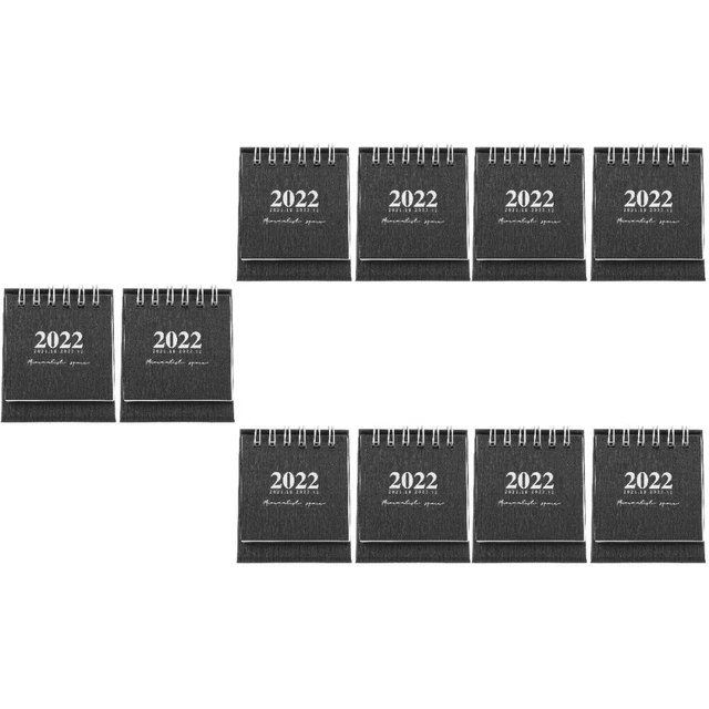 10 Pcs Einfacher Mini-Tischkalender Office-Desktop-Kalender Büro
