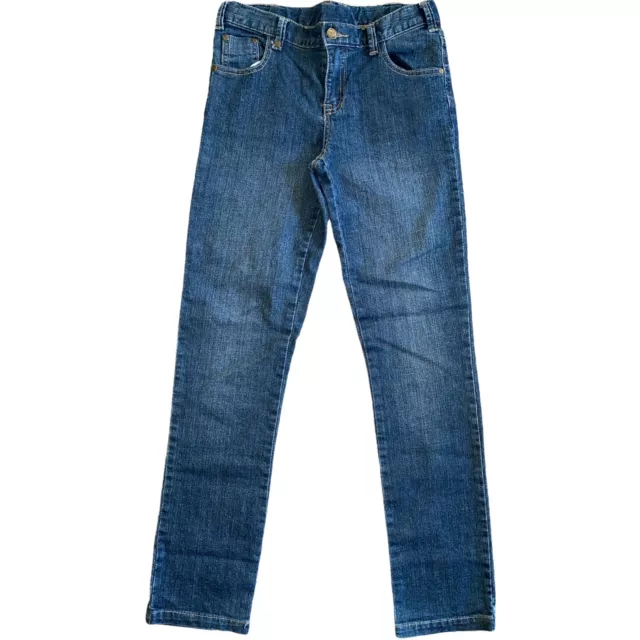 SHOCK RESISTANT Boys Blue Denim Jeans Size 12 Adjustable Waist Stretch Straight