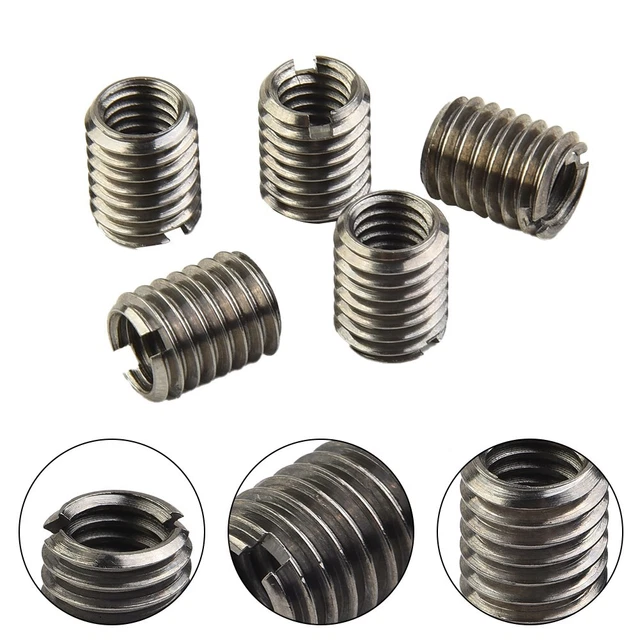 Lot De 10 Réducteurs De Filetage En Acier Inoxydable - Du M8x1.25 Vers M6x1.0 - Longueur 20mm - Blanc