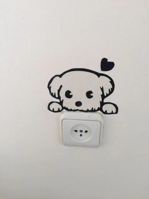 DIY Funny Cute Cat Dog Switch Stickers Wall Stickers Home Decoration Bedroom kid 6
