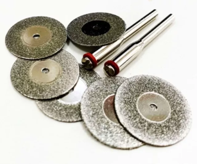 6pc Mini Diamond Cutting Disc Set. For hobby & dremel Drills with 1/8" shank