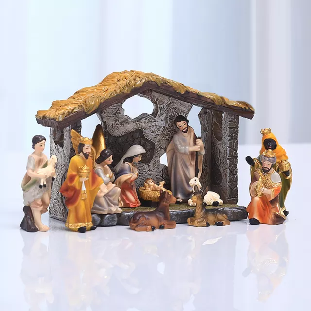 12Pcs/Set Christmas Nativity Scene Set Baby Jesus Nacimiento de Navidad NinoDios