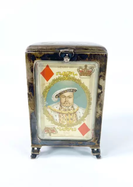 Antique English Heavy Sterling Silver .925 Playing Card Box Hallmarked 537.6g