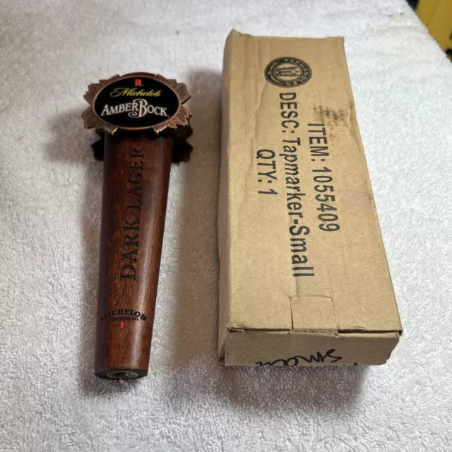 Michelob Amber Bock Dark Lager Beer Tap Handle 8”New In Box NIB #132