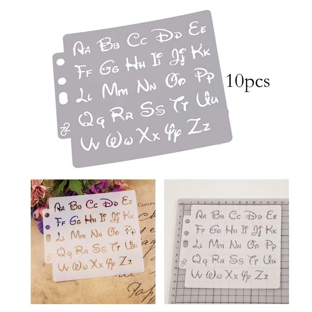24 pz/set Lettere di Alfabeto Modello di Disegno S... – Grandado