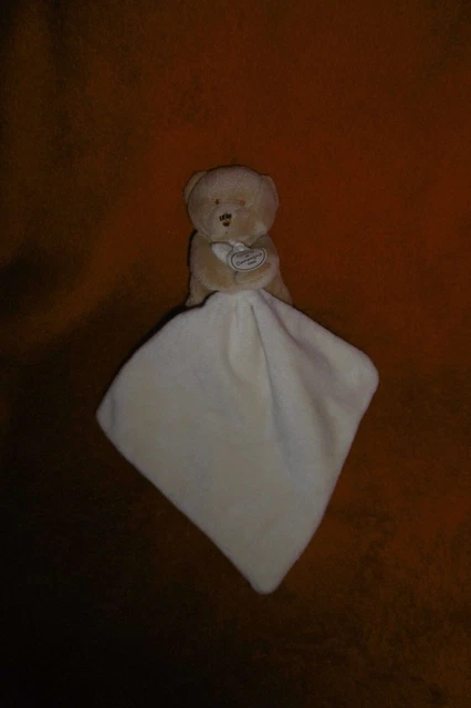 Doudou Ours marron plat mouchoir beige Doudou Et Compagnie ETAT NEUF