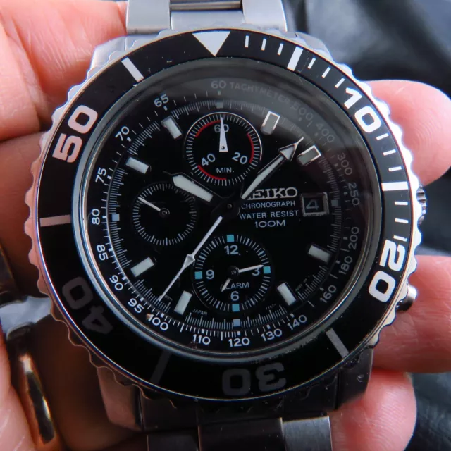 Seiko chronograph 100m clearance quartz