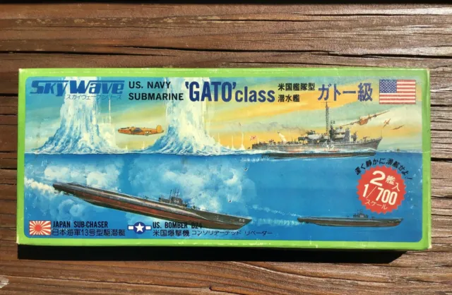 1/700 Plastic Model Kit WW2 US Navy Submarine X2 GATO class SkyWave