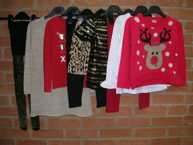 NEXT GAP TU F&F Girls Festive Bundle Skirts Tights Leggings Dress Age 4-5 110cm