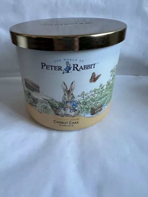 Goose Creek 3 Wick 411g Candle Peter Rabbit Carrot Cake USA RARE