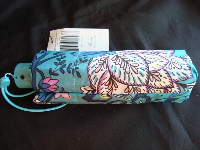 Vera Bradley Mini Umbrella  Peacock Garden NWT