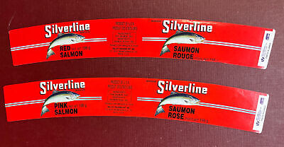 Vintage Silverline Pink Saumon Rose Salmon Labels Lot Of 2, Valley Packing, CA