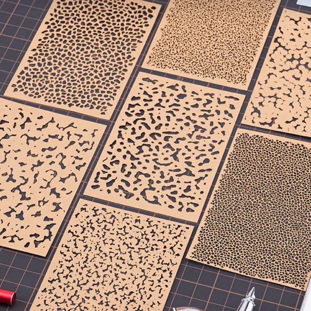 1/72 1/48 1/32 1/35DIY Model Aging Camouflage Leakage Spray Stencil Template set