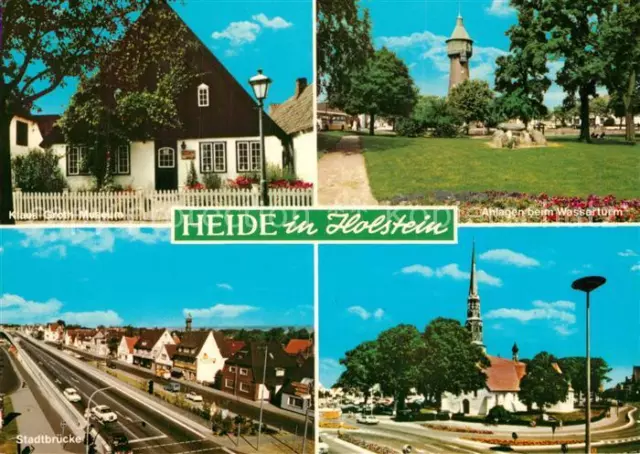 73611525 Heide_Holstein Klaus Groth Museum Anlagen beim Wasserturm Stadtbruecke