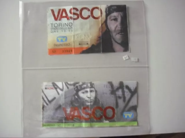 Lotto Di 2 Ticket Biglietti Musica Concerti Vasco Rossi