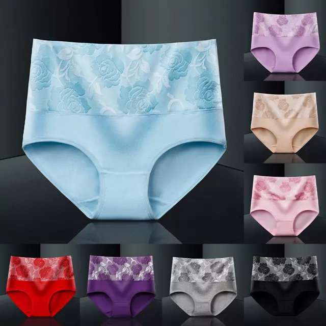 Ladies Cotton Tummy Control Panties Leak Proof Underwear Women High Waist  Pants* 