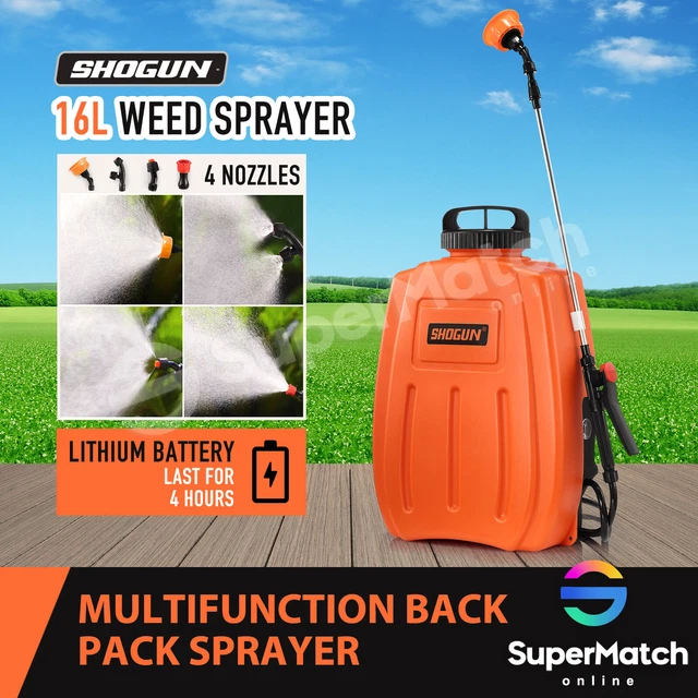 Weed Sprayer 16L Chemical Spot Spray Pump Tank Garden Farm Tool w/ 4 Nozzle