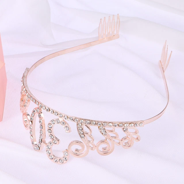VIKSAUN Lot De 4 Couronnes De Princesse En Strass - Serre-Tête Cœur Cristal Pour Filles Et Enfants