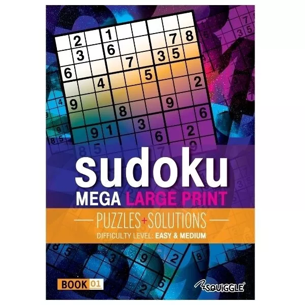 Mega Large Print Modern Sudoku Book - Easy & Medium Activity Puzzle Single Book