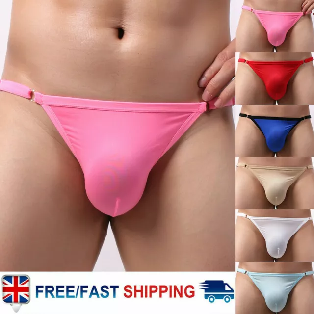 Mens Sexy Low Rise Bulge Pouch G-string Shorts Thong Briefs Underwear UK Seller