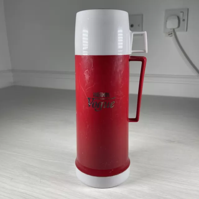 Thermos Vogue Flask Vintage 0.45 Litre One Cup Red Camping Work Hiking Fishing