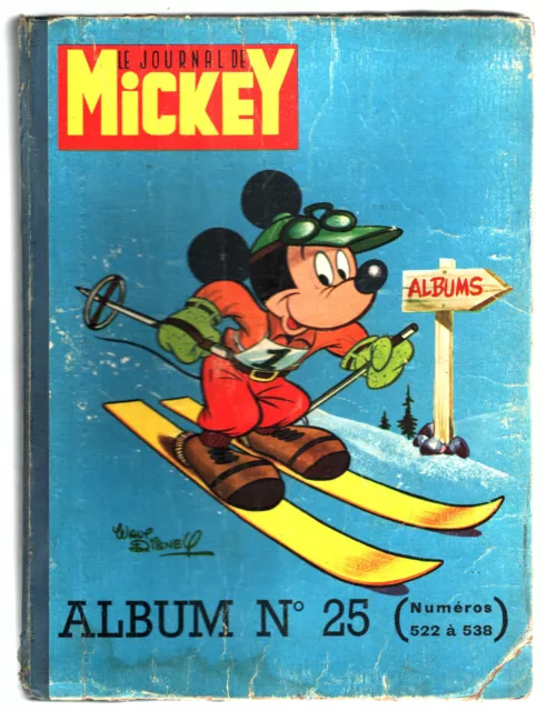 ALBUM LE JOURNAL DE MICKEY n°25 ( n°522 à 538 ) 1962 ¤ couvertures manquantes