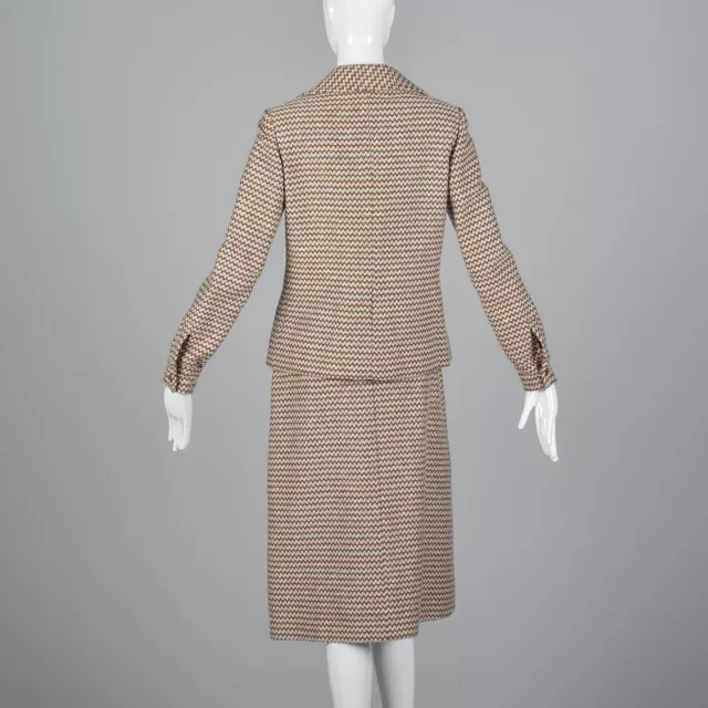 M Vintage 1970s 70s Couture Boutique Via Veneto Skirt Suit Tweed Separates Mod 3