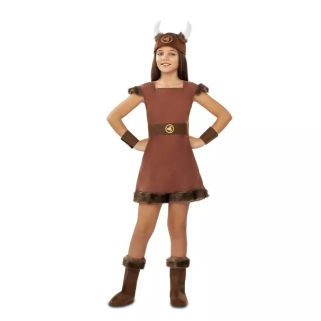 My Other Me Costume da Guerriera Vichinga 10-12 anni Bambina Ragazza Carnevale